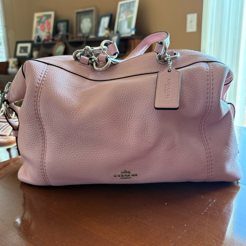 Coach Light Pink Leather Satchel